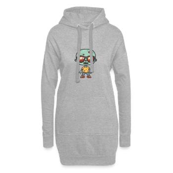 Zombie Halloween Cool - Sweat-shirt à capuche long Femme - gris chiné - Devant