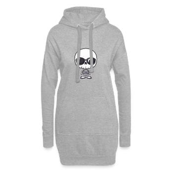 Zombie Halloween Squelette - Sweat-shirt à capuche long Femme - gris chiné - Devant