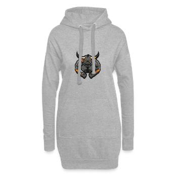 Bulle Muskeln Bodybuilding Taurus - Hoodie-Kleid - Grau meliert - Vorne