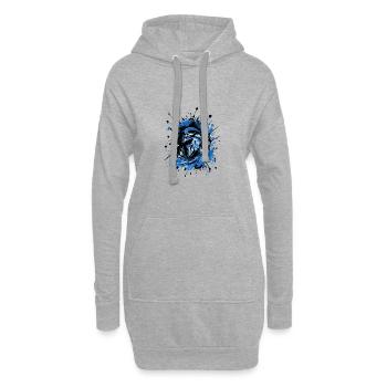 Casque Spartan Sparta - Sweat-shirt à capuche long Femme - gris chiné - Devant