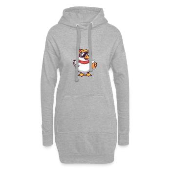 Bière Goose Ski - Sweat-shirt à capuche long Femme - gris chiné - Devant