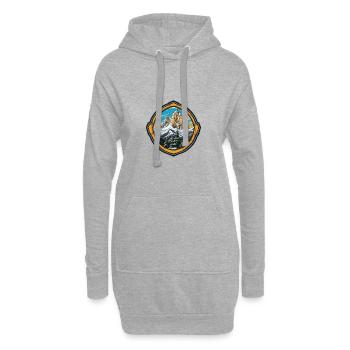 Berge Eisberge Natur - Hoodie-Kleid - Grau meliert - Vorne