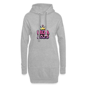 Ibiza 2025 - Sweat-shirt à capuche long Femme - gris chiné - Devant