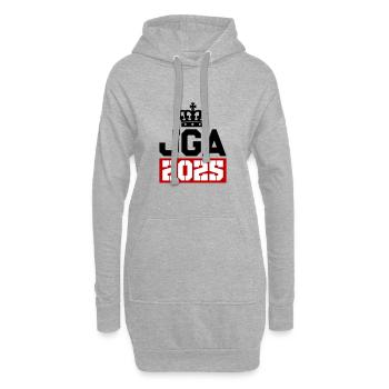 Jga 2025 Enterrement de vie de garçon - Sweat-shirt à capuche long Femme - gris chiné - Devant