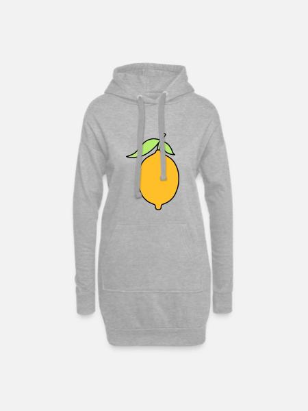 Zitrone - Hoodie-Kleid - Grau meliert
