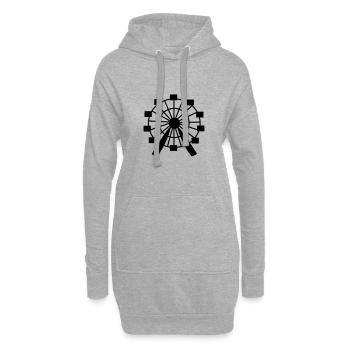 Wiener Riesenrad - Hoodie-Kleid - Grau meliert - Vorne