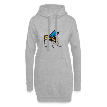 Mücke 2405 - Hoodie-Kleid - Grau meliert - Vorne