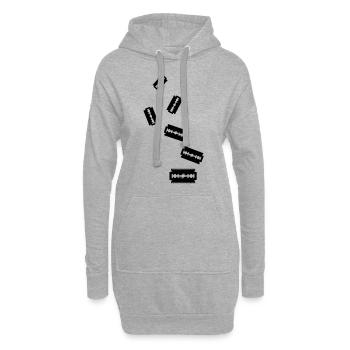 Icône de lame de rasoir Icône - Sweat-shirt à capuche long Femme - gris chiné - Devant
