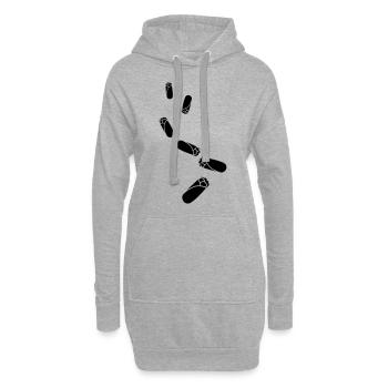 Sandwich symbol icon - Hoodie-Kleid - Grau meliert - Vorne