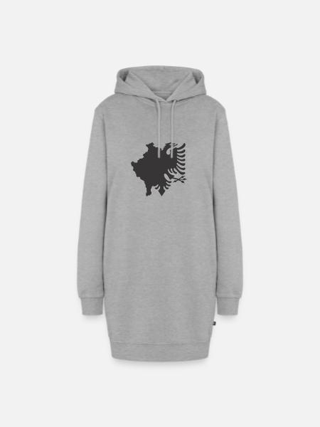 Kosovo - Albaner - Hoodie-Kleid - Grau meliert