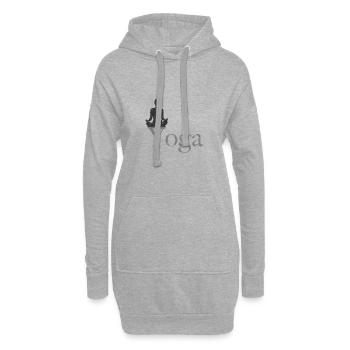 Yoga - Sweat-shirt à capuche long Femme - gris chiné - Devant