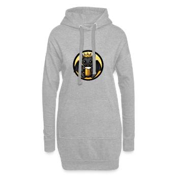 Fledermaus Bier Comic - Hoodie-Kleid - Grau meliert - Vorne