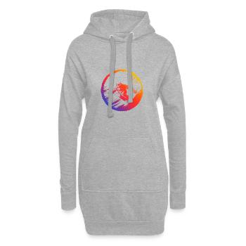 Ski Ski Silhouette Coloré - Sweat-shirt à capuche long Femme - gris chiné - Devant