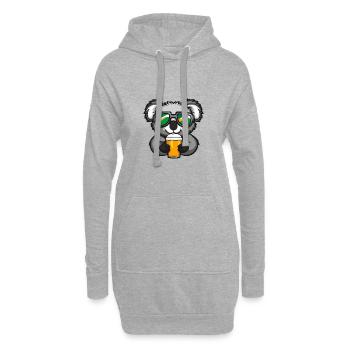Bière Koala Ski - Sweat-shirt à capuche long Femme - gris chiné - Devant