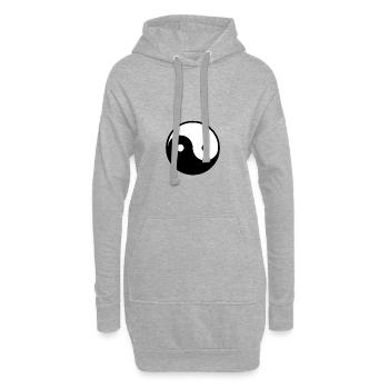 Yin Yang - Hoodie-Kleid - Grau meliert - Vorne