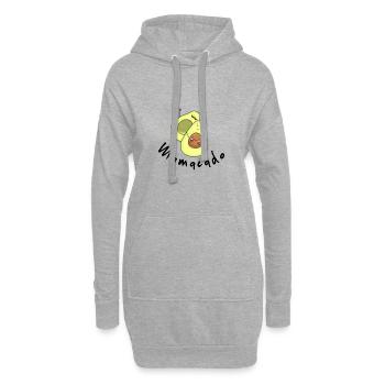 Mamacado maman idée cadeau bébé enceinte - Sweat-shirt à capuche long Femme - gris chiné - Devant