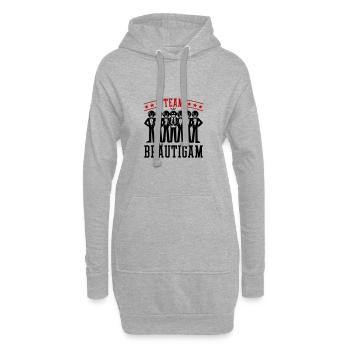 Enterrement de vie de garçon du marié de mariage - Sweat-shirt à capuche long Femme - gris chiné - Devant