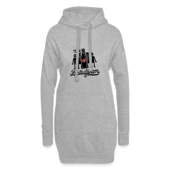 Fête du marié de mariage - Sweat-shirt à capuche long Femme - gris chiné - Devant