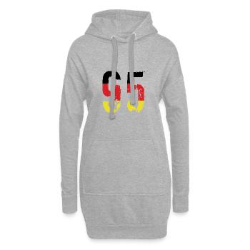Maillot 95 Numéro Allemagne - Sweat-shirt à capuche long Femme - gris chiné - Devant