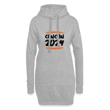 Cancun 2024 - Hoodie-Kleid - Grau meliert - Vorne