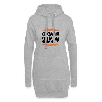Croatia 2024 - Hoodie-Kleid - Grau meliert - Vorne