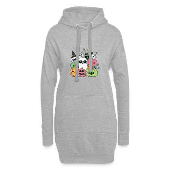 Halloween Party Figuren - Hoodie-Kleid - Grau meliert - Vorne