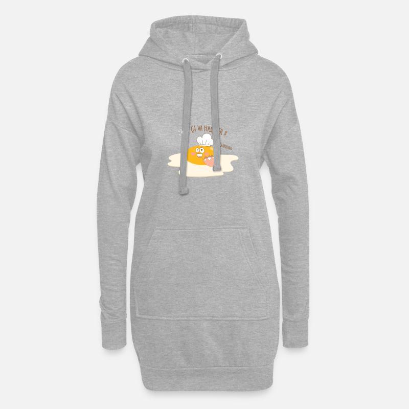 Ei wird peitschen - Hoodie-Kleid - Grau meliert
