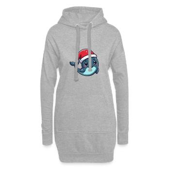 Wal Weihnachten Christmas - Hoodie-Kleid - Grau meliert - Vorne