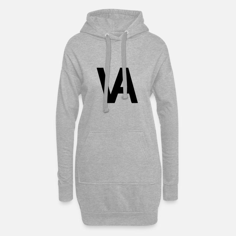 Varianta Klassenzeichen - Hoodie-Kleid - Grau meliert