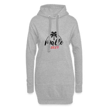 Malle 2024 - Sweat-shirt à capuche long Femme - gris chiné - Devant