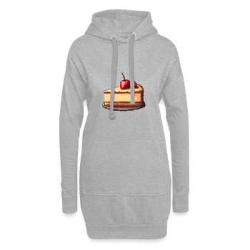 Cheesecake Pixel - Sweat-shirt à capuche long Femme - gris chiné - Devant