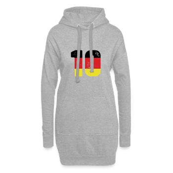 10 Zahl Trikot Deutschland - Hoodie-Kleid - Grau meliert - Vorne