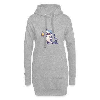 Hai Bier Comic Party - Hoodie-Kleid - Grau meliert - Vorne