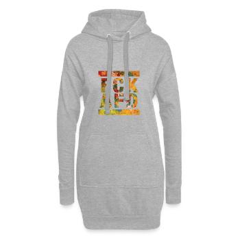 Die Welt ist bunt & soll es auch bleiben: FCK AFD! - Hoodie-Kleid - Grau meliert - Vorne