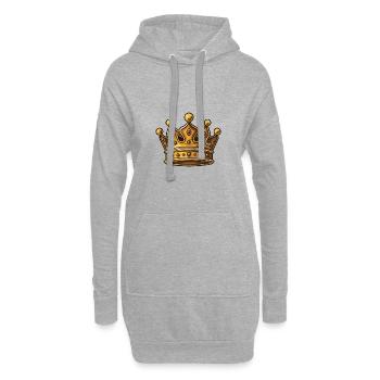 Krone Symbol - Hoodie-Kleid - Grau meliert - Vorne