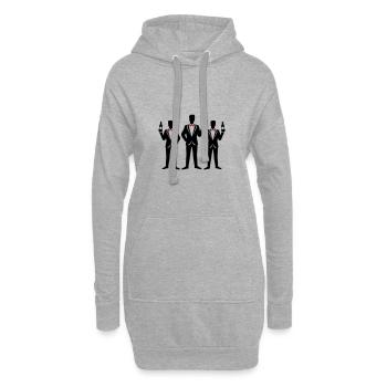 Enterrement de vie de garçon de mariage marié - Sweat-shirt à capuche long Femme - gris chiné - Devant
