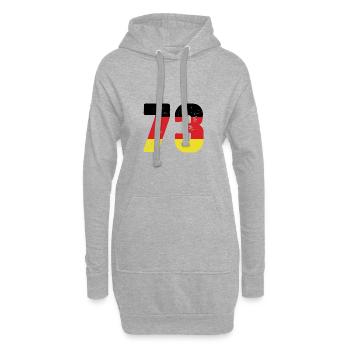 73 Numéro Jersey Allemagne - Sweat-shirt à capuche long Femme - gris chiné - Devant