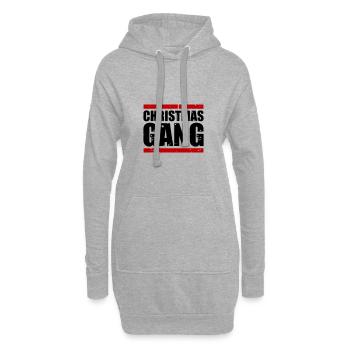 Christmas Gang Weihnachten Party Weihnachtsfeier - Hoodie-Kleid - Grau meliert - Vorne