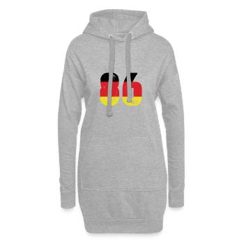 86 Numéro Jersey Allemagne - Sweat-shirt à capuche long Femme - gris chiné - Devant