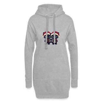 Panther Weihnachten Team - Hoodie-Kleid - Grau meliert - Vorne