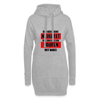 DER HÄSSLICHE HEIRATET - Hoodie-Kleid - Grau meliert - Vorne