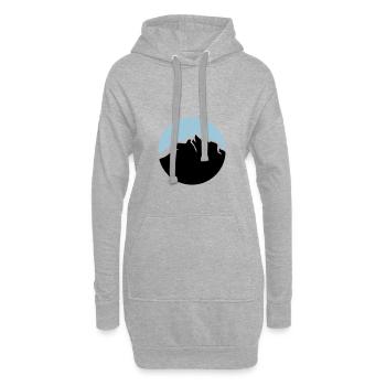 gebirge - Hoodie-Kleid - Grau meliert - Vorne