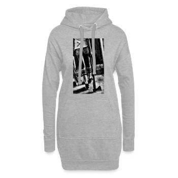 Cute but psycho - Hoodie-Kleid - Grau meliert - Vorne