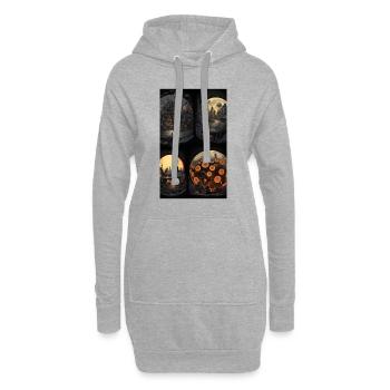 4 portails géométriques de l’horreur - Sweat-shirt à capuche long Femme - gris chiné - Devant