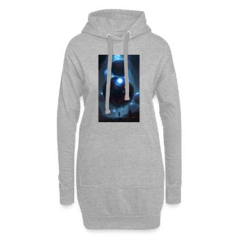 Monde antique de l’invocation de la géométrie magique - Sweat-shirt à capuche long Femme - gris chiné - Devant