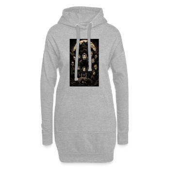 Geheimnisvolles Familienportrait Landschaft - Hoodie-Kleid - Grau meliert - Vorne