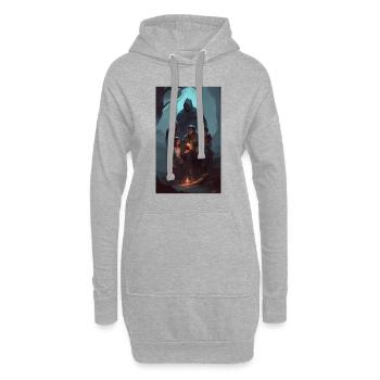 Contes familiaux de dark fantasy - Sweat-shirt à capuche long Femme - gris chiné - Devant