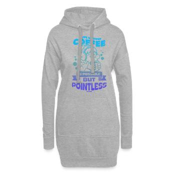 Kaffee - Hoodie-Kleid - Grau meliert - Vorne