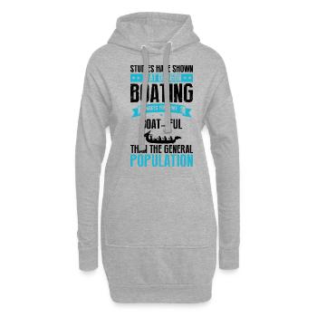 Drachenboot und Drachenboot Crew - Hoodie-Kleid - Grau meliert - Vorne