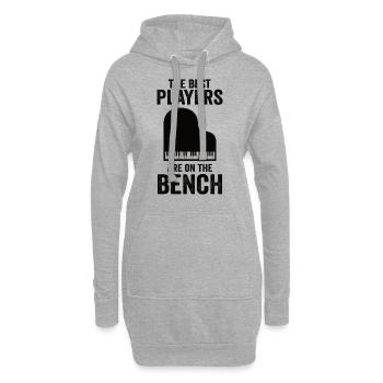 Les meilleurs joueurs Pianiste Pianiste - Sweat-shirt à capuche long Femme - gris chiné - Devant